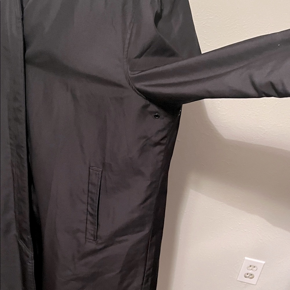 Old Navy Women's Black Medium Length Trench Coat Jacket Size XL - Picture 5 of 10